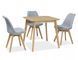 Masă de dining MOSSO III STEJAR (MDF/FURNIR NATURAL/LEMN) 80&times;80 cm