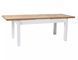Masă de cafea extensibilă KLEOPATRA STEJAR LANCELOT cu ALB SEMIMAT (PAL LAMINAT/LEMN) 124&times;64 cm