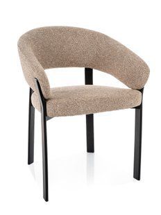 Scaun de dining NAGOJA  (FRAME BLACK/BEIGE TAP. 253) 56*50*80 cm