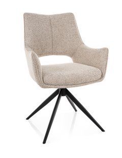 Scaun de dining FINO II NOELLE (FRAME BLACK/BEIGE 30) 59*44*87 cм