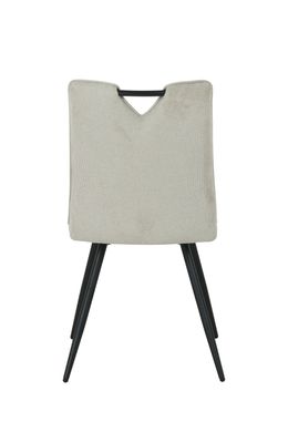 Scaun de dining OTTO BEIGE 46*60*87 (scaun de dining, spătar și șezut din țesătură de designer, picioare metalice negre).(29853)