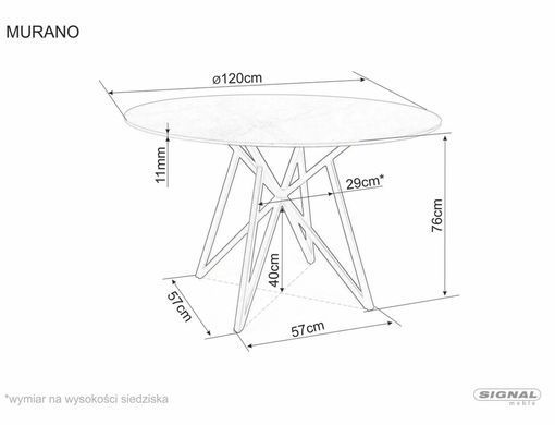 Masă de dining MURANO ALB EFECT MARMURĂ cu CROM (CERAMICĂ/METAL) 120&times;76 cm