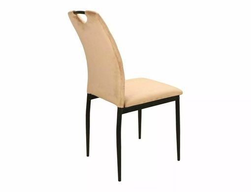 Scaun de dining RIP VELVET (FRAME BLACK/BEIGE BLUVEL 28) 44*38*92 cm