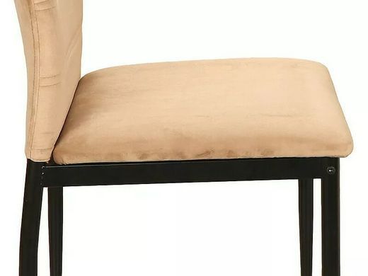 Scaun de dining RIP VELVET (FRAME BLACK/BEIGE BLUVEL 28) 44*38*92 cm