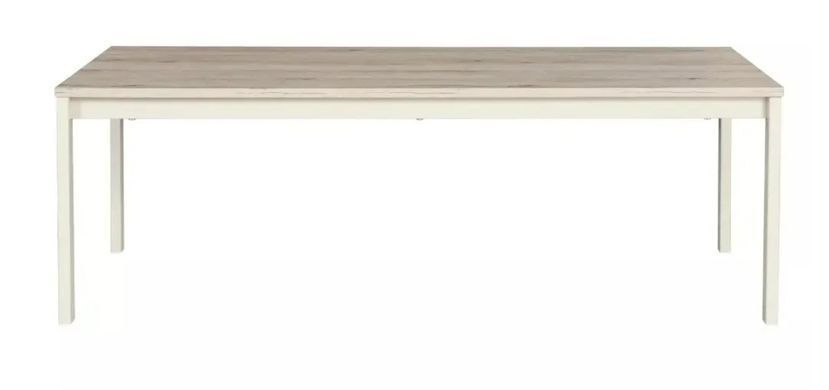 Măsuță de cafea FROST L1 STEJAR ALPIN cu ALB CALD (PAL LAMINAT/METAL) 120&times;60 cm