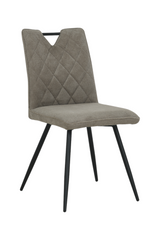 Scaun de dining OTTO CAPPUCINO 46*60*87 (scaun de dining, spătar și șezut din țesătură de designer, picioare metalice negre).(29854)