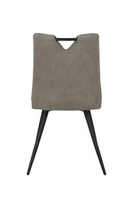 Dining chair OTTO CAPPUCINO 46*60*87 (dining chair, back and seat made of designer fabric, black metal legs).(29854)