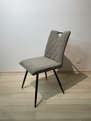 Dining chair OTTO CAPPUCINO 46*60*87 (dining chair, back and seat made of designer fabric, black metal legs).(29854)