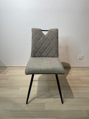 Dining chair OTTO CAPPUCINO 46*60*87 (dining chair, back and seat made of designer fabric, black metal legs).(29854)