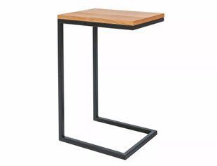 Măsuță de cafea LARGO C STEJAR cu NEGRU (MDF FURNIR/METAL) 30&times;40 cm