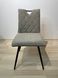 Dining chair OTTO CAPPUCINO 46*60*87 (dining chair, back and seat made of designer fabric, black metal legs).(29854)