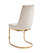 Dining chair ALICANTE-G BEIGE CAPPUCCINO 624798 (dining chair, beige cappuccino color back and seat, golden metal legs).