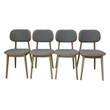 Set scaun (4) din lemn Lula Soft, Natural, material Rush 93