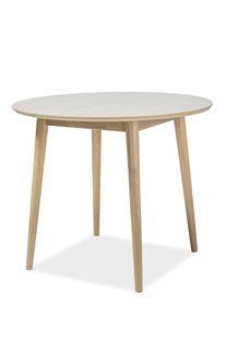 Masă de dining NELSON STEJAR MIERE (MDF/FURNIR NATURAL/LEMN) 90&times;75 cm