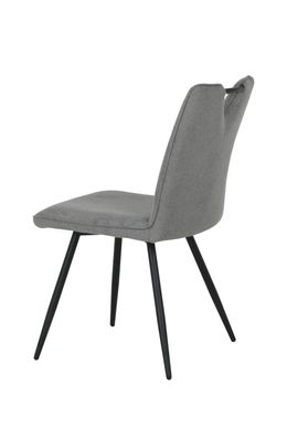 Dining chair OTTO GREY 46*60*87 (dining chair, back and seat made of designer fabric, black metal legs).(29855)