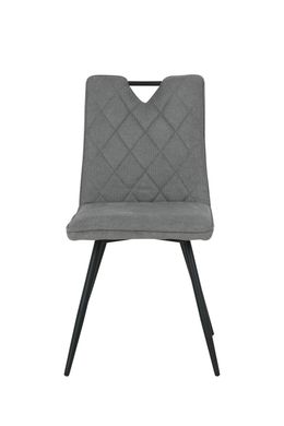 Dining chair OTTO GREY 46*60*87 (dining chair, back and seat made of designer fabric, black metal legs).(29855)