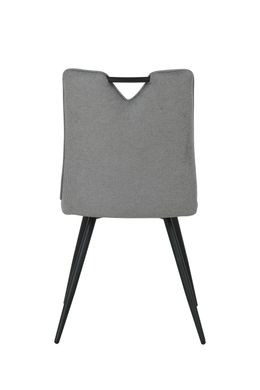 Dining chair OTTO GREY 46*60*87 (dining chair, back and seat made of designer fabric, black metal legs).(29855)