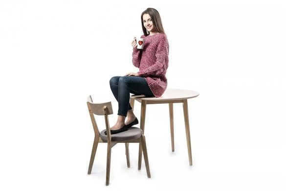 Masă de dining NELSON STEJAR MIERE (MDF/FURNIR NATURAL/LEMN) 90&times;75 cm