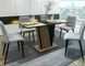 Masă de dining NEVIO STEJAR ARTISAN cu NEGRU (PAL LAMINAT) 125(170)&times;75 cm