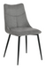 Dining chair KELVIN GREY (dining chair, back and seat made of designer fabric, black metal legs).(29869)