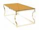 Coffee table KENZO A AMBER with GOLD (TEMPERED GLASS/STAINLESS STEEL) 120&times;60 cm