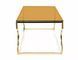 Coffee table KENZO A AMBER with GOLD (TEMPERED GLASS/STAINLESS STEEL) 120&times;60 cm