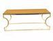 Coffee table KENZO A AMBER with GOLD (TEMPERED GLASS/STAINLESS STEEL) 120&times;60 cm