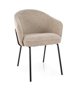 Scaun de dining NAO NOELLE  (FRAME BLACK/BEIGE 30) 60*46*82 cm