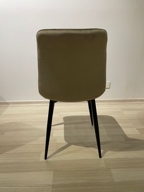 Cтілець обідній VITO CAPUCCINO 51*60*90 (обідній стілець, спинка та сидіння дизайнерська тканина, чорні металеві ніжки) (29861)
