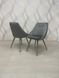 Dining chair VALENCIA GREY 56*54*85 (dining chair, back and seat grey velvet, leg black metal covered by velvet grey)(29581)