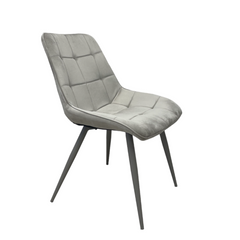 Scaun de sufragerie VITORIA CAPPUCCINO BEJ 50*65*87 (scaun de sufragerie, spătar și șezut catifea cappuccino bej, picioare metal cappuccino) (29575)
