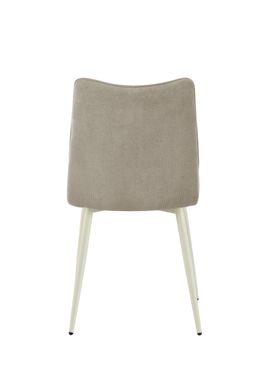 Dining chair KELVIN BEIGE (dining chair, back and seat made of designer fabric, cream metal legs).(29868)