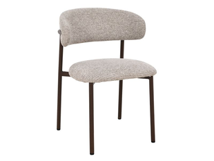 Scaun de dining ELTON II(FRAME WALNUT/BEIGE TAP. 253) 46*56*80 cm