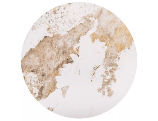 Coffee table SALO B WHITE MARBLE EFFECT with MATTE WHITE (CERAMIC, METAL) 50&times;49 cm