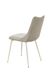 Dining chair KELVIN BEIGE (dining chair, back and seat made of designer fabric, cream metal legs).(29868)