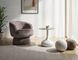 Coffee table SALO B WHITE MARBLE EFFECT with MATTE WHITE (CERAMIC, METAL) 50&times;49 cm