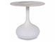Coffee table SALO B WHITE MARBLE EFFECT with MATTE WHITE (CERAMIC, METAL) 50&times;49 cm