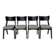 Set wooden dining chairs (4) Diran, Wenge, Umbrel fabric 09