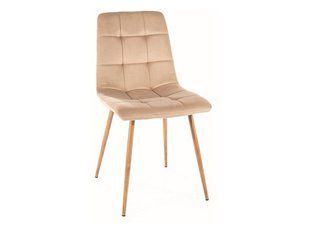 Scaun de dining MILA D (FRAME OAK/BEIGE BLUVEL 28) 45*41*86 cm