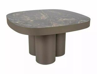 Măsuță de cafea STELLA B NEGRU LUCIOS VULCANO cu CUPRU (CERAMICĂ/METAL) 75&times;43 cm