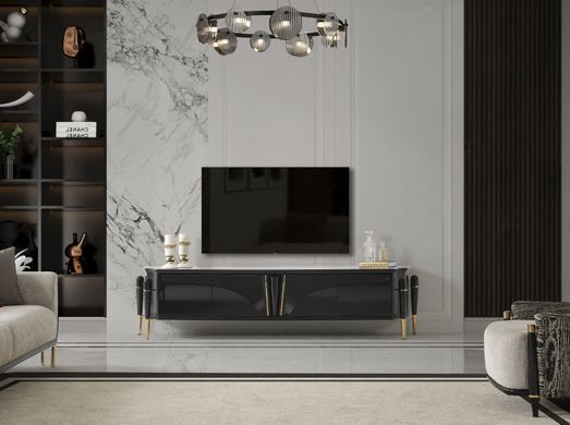 Set de living GENOVA (Masă, 6 scaune, comodă și oglinda)