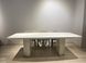Dining table MONA WHITE + GOLD 240*102*77 (glossy white MDF top + gold decoration)
