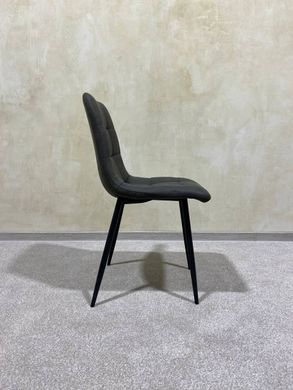 Dining chair RIA PU 55*46*89 (dining chair, back and seat made of leatherette designer fabric, black metal legs).(29865)