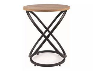 Măsuță de cafea EOS E STEJAR ARTISAN cu NEGRU MAT (MDF/METAL) 45&times;55 cm