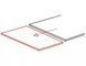 Masă de dining GD017 ALB EFECT MARMURĂ cu NEGRU MAT (MDF LAMINAT/METAL) 110(170)&times;74 cm