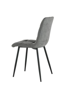 Dining chair RIA GREY 55*46*89 (dining chair, back and seat made of designer fabric, cream metal legs).(29867)