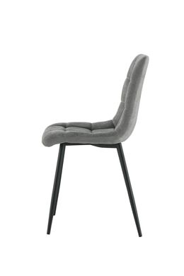 Dining chair RIA GREY 55*46*89 (dining chair, back and seat made of designer fabric, cream metal legs).(29867)