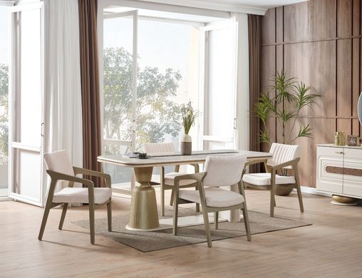Set de sufrajeria BERLIN (Masă 200*90cm, consolă,  comodă TV, Scaune 6 buc)