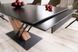 Masă de dining GENESIS NEGRU MAT cu FRASIN și NEGRU MAT (CERAMICĂ/MDF/METAL) 180(240)&times;90 cm