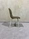 Dining chair RIA DARK PU 55*46*89 (dining chair, back and seat made of leatherette designer fabric, black metal legs).(29866)